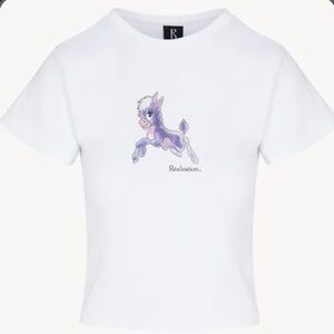Realisation Par White Tee with Lavender Pony Graphic